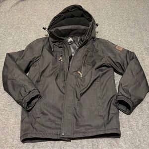 Coat Women's Size Small Solid Black Full Zip Hooded Zero Xposure